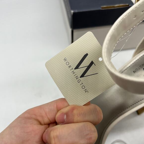 Worthington Womens Lynch Heeled Sandals Ivory Size 11M - Picture 9 of 11